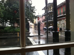 Rainy day in the French Quarter.  I can smell the wet bricks from here.